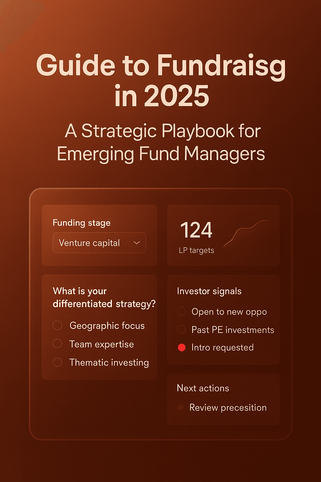 Guide to Fundraising in 2025: A Strategic Playbook for Emerging Fund Managers